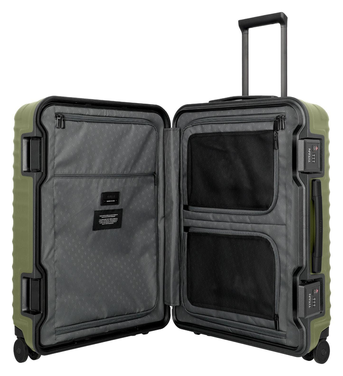 Střední skořepinový kufr Titan Overseas M plus Forest green 6