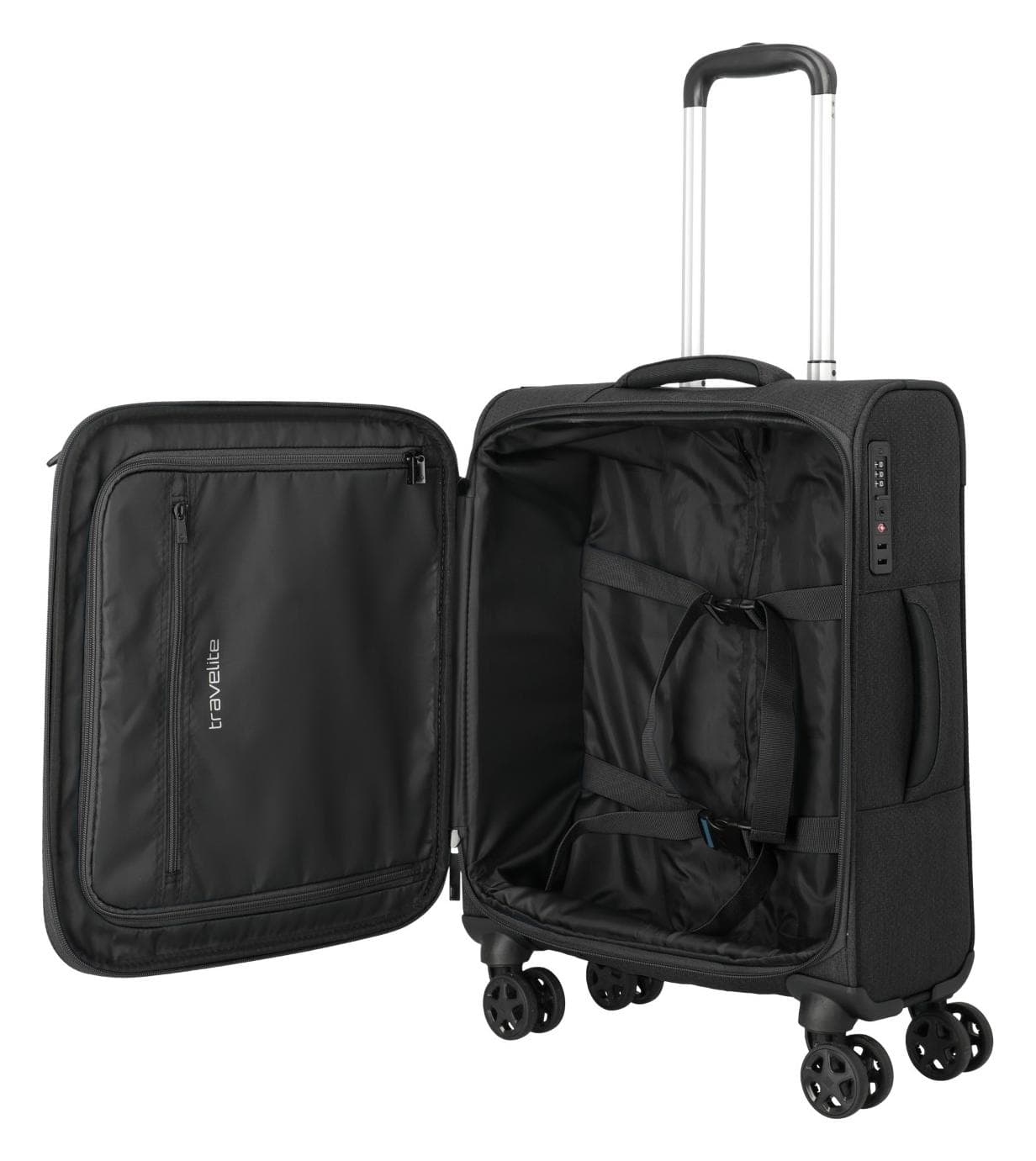 Textilní palubní kufr Travelite Kick Off 4w S Black 3