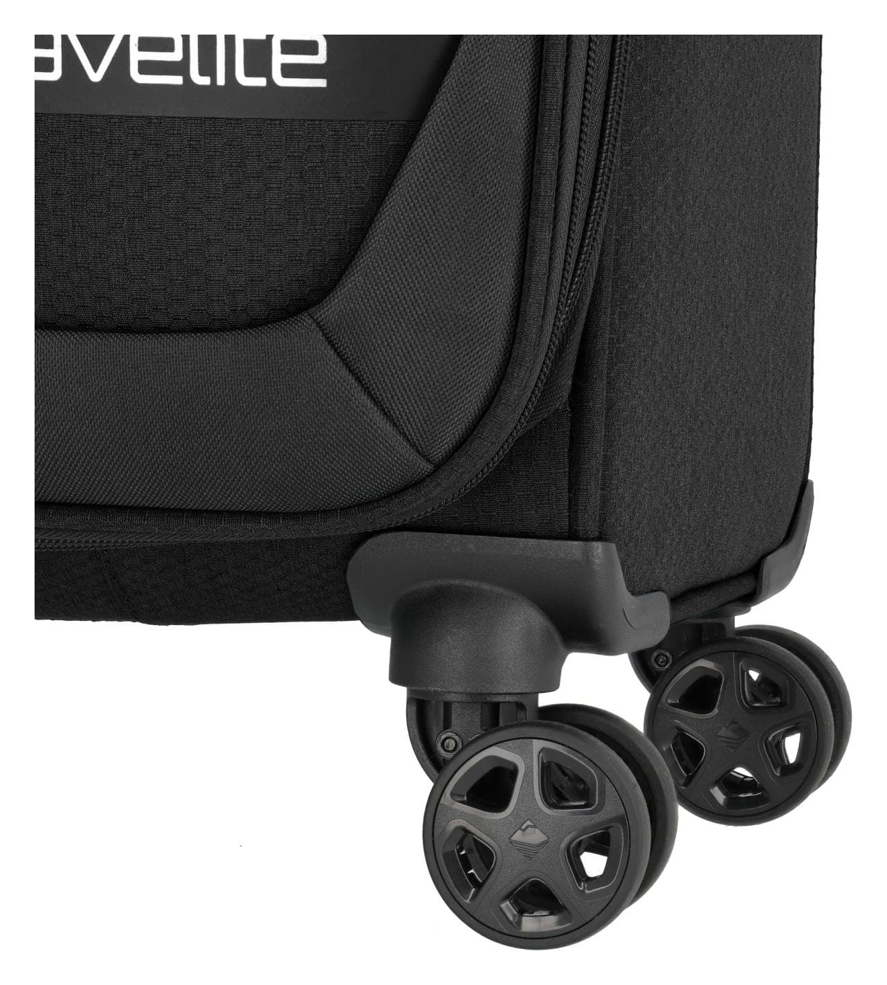 Střední textilní kufr na kolečkách Travelite Kick Off 4w M exp Black
