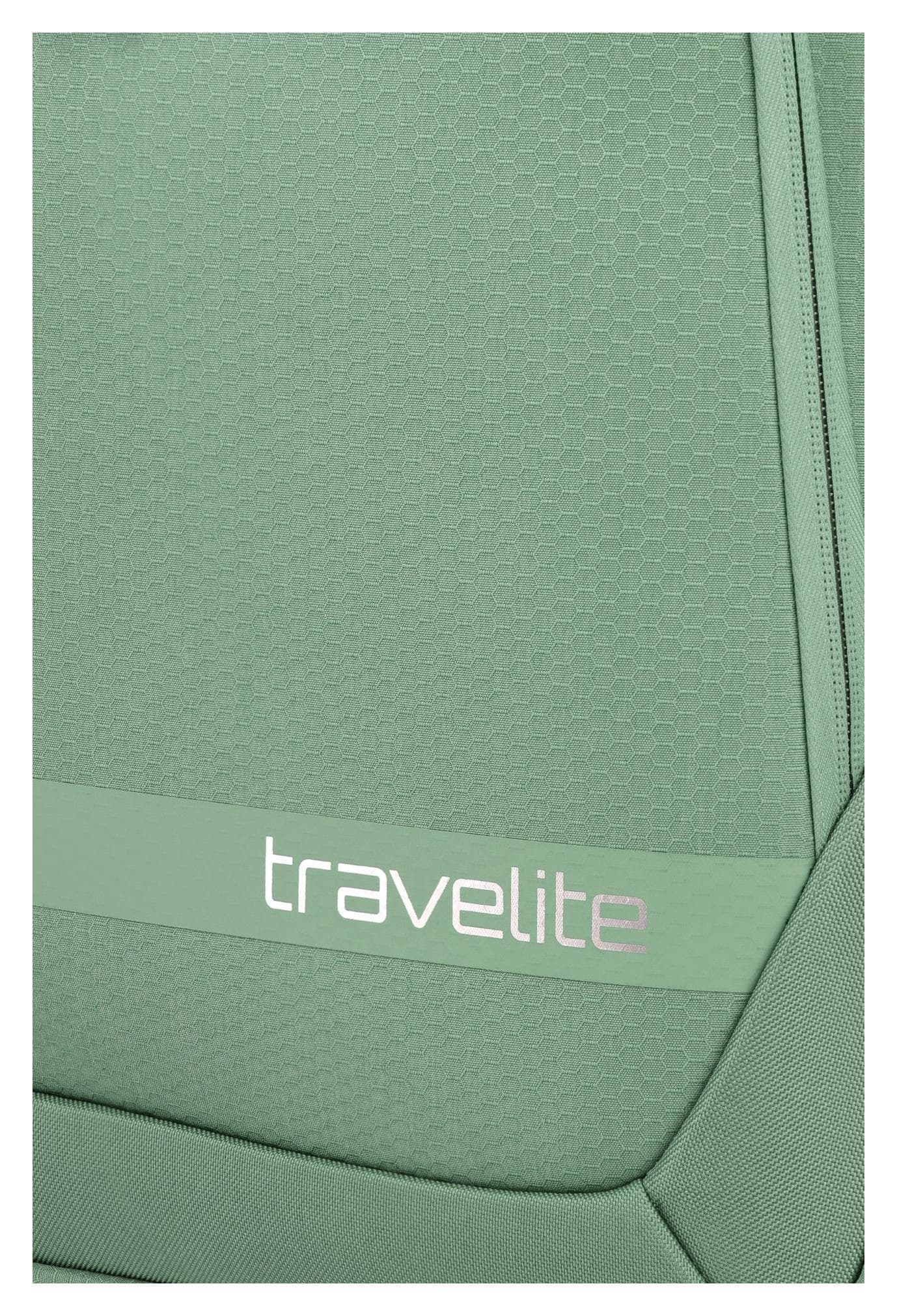 Velký textilní kufr na kolečkách Travelite Kick Off 4w L exp Sage 2