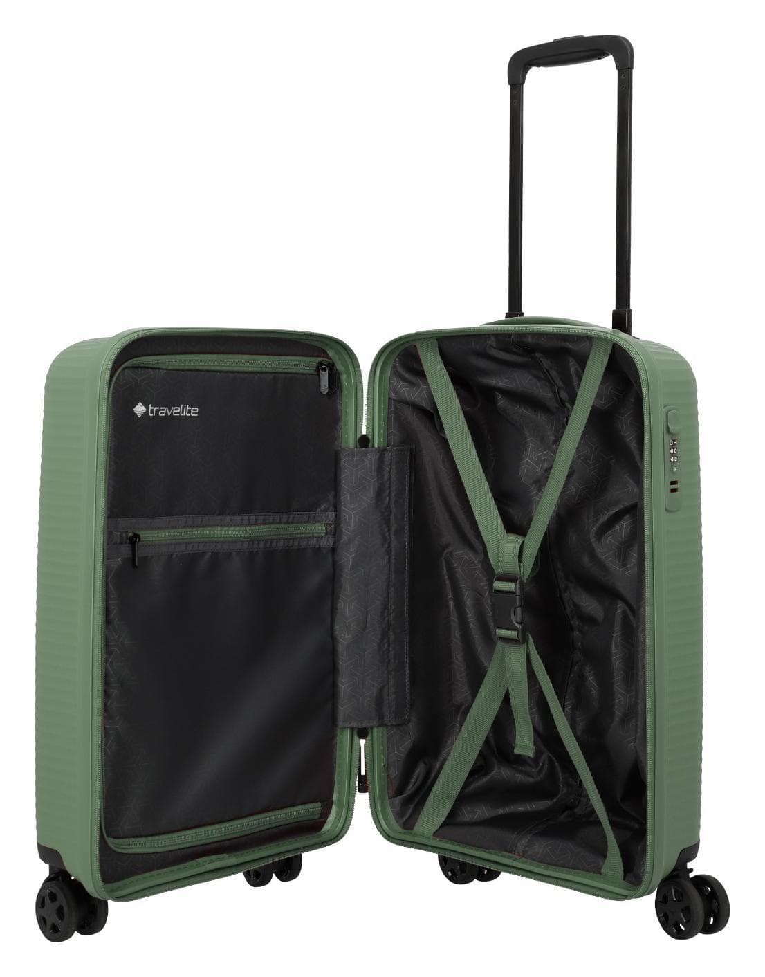 Palubní kufr Travelite Air Stripe S Slim Green 5