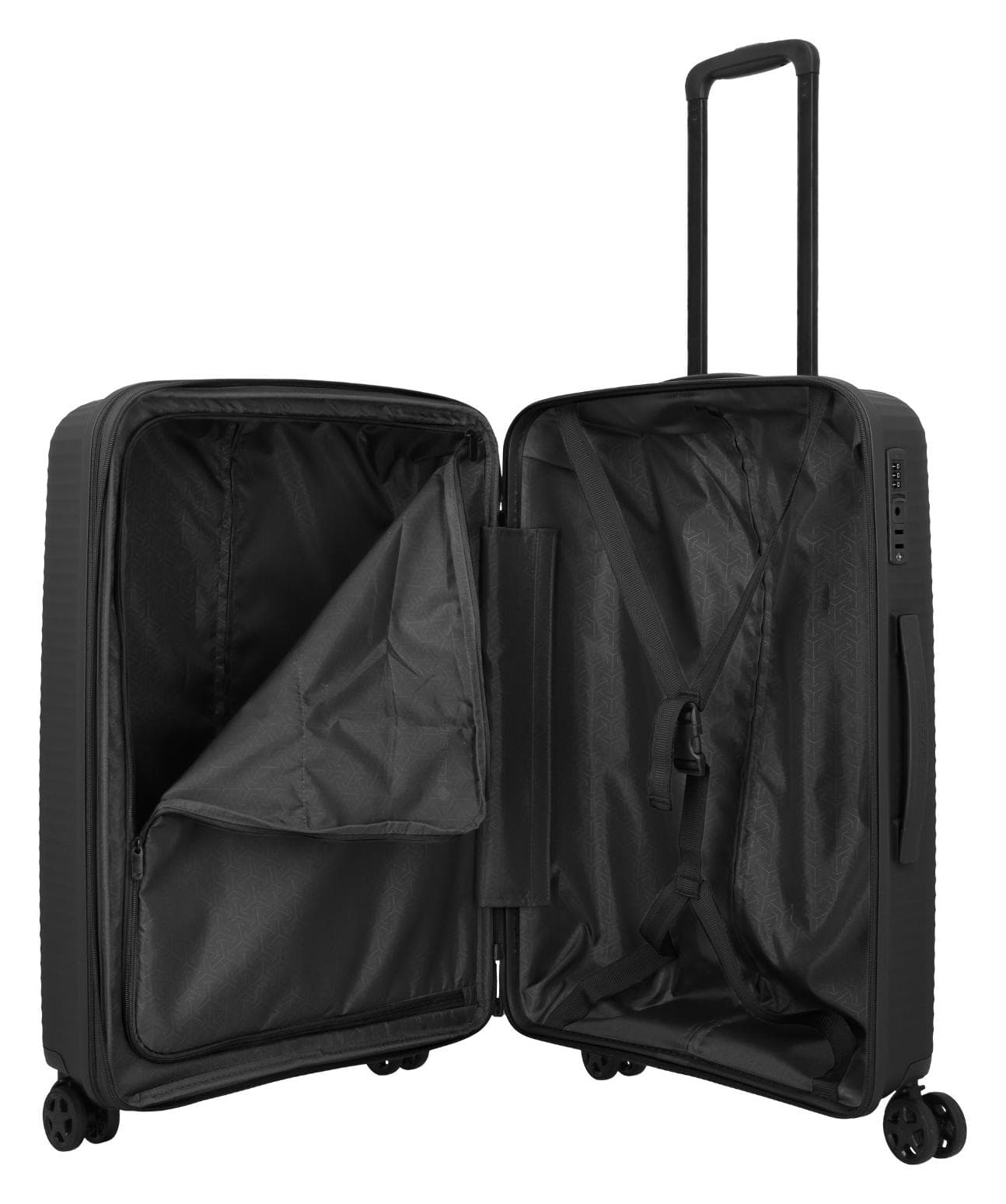 Střední cestovní kufr na kolečkách Travelite Air Stripe M Black 3