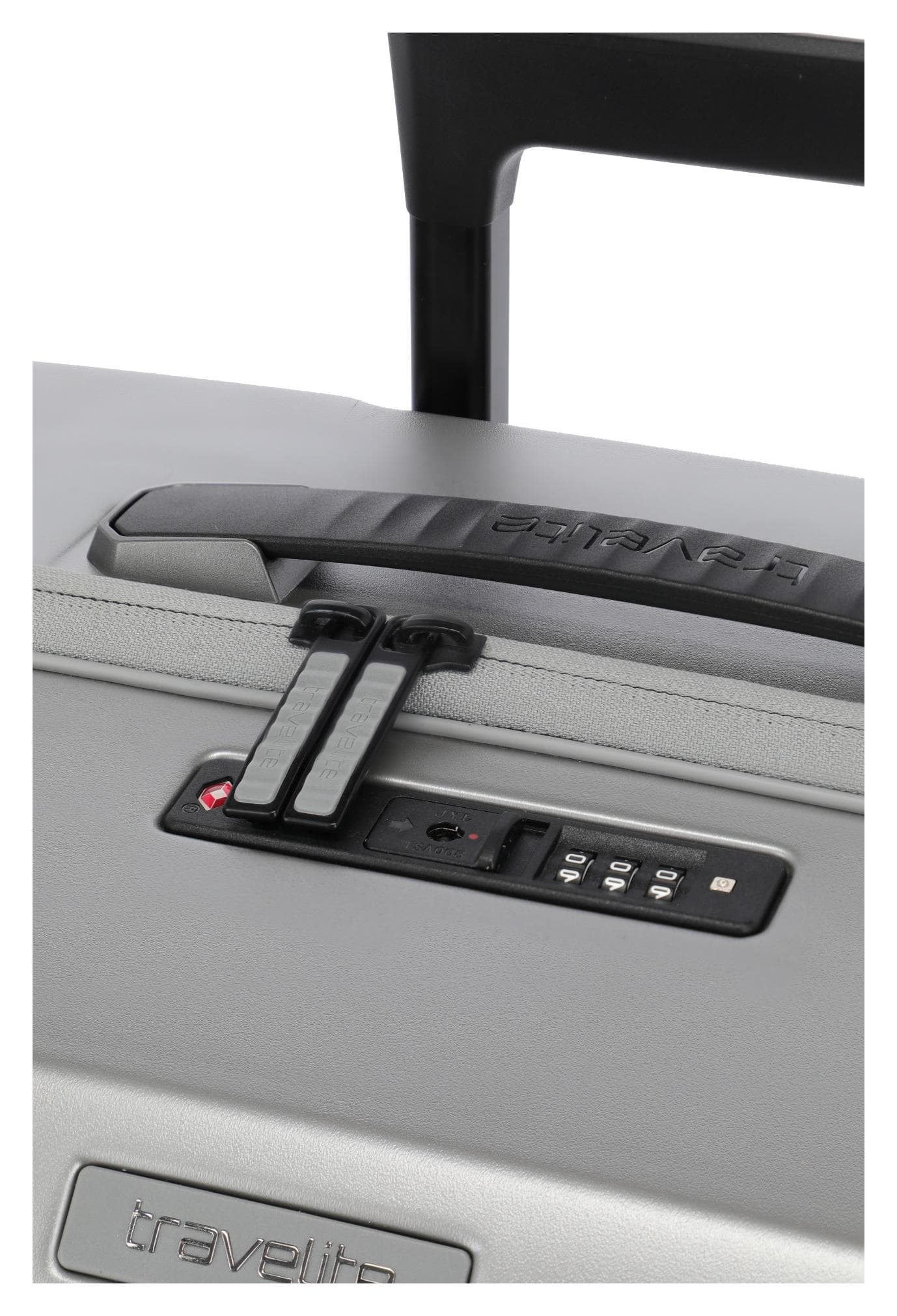Střední skořepinový kufr Travelite Millennium M Silver 3