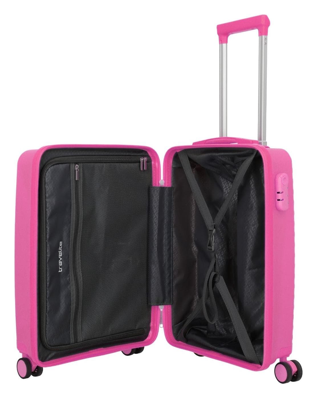 Skořepinový palubní kufr Travelite Pacific S Pink 6