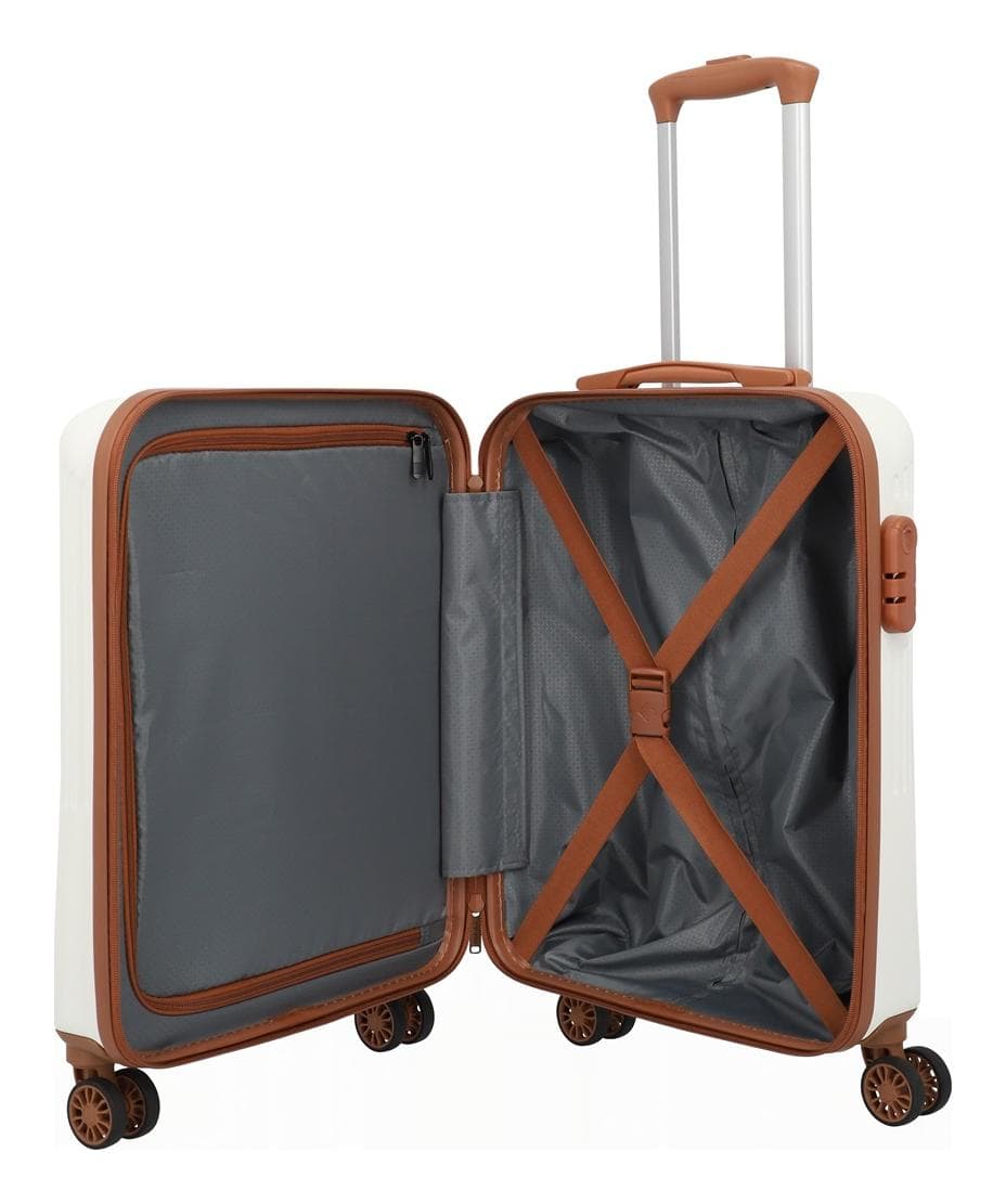 Kabinový kufr 55x40x20 Travelite Bali S White/Cognac 6