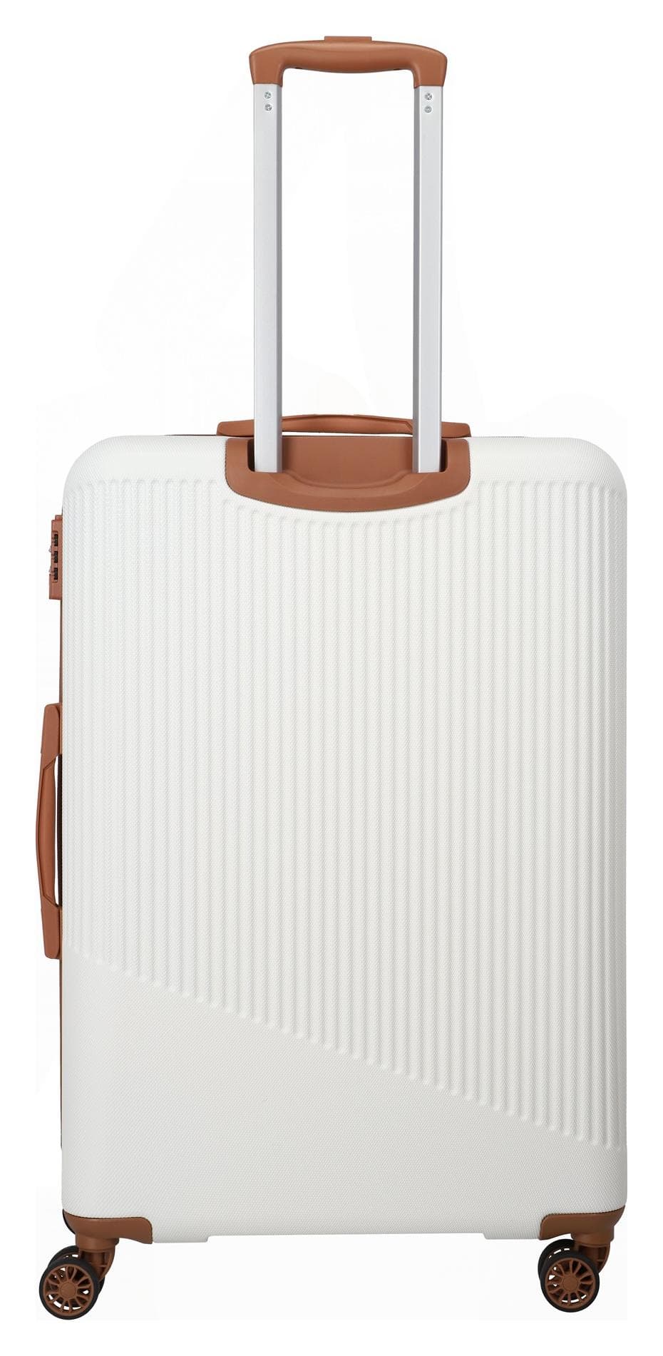 Velký skořepinový kufr na kolečkách Travelite Bali L White/Cognac 4