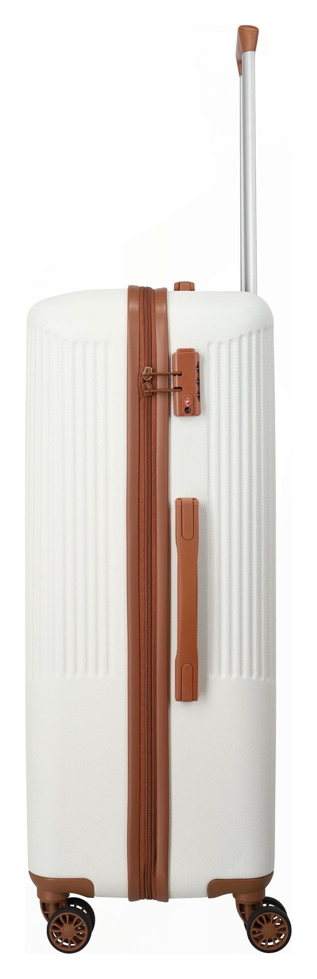 Velký skořepinový kufr na kolečkách Travelite Bali L White/Cognac 3