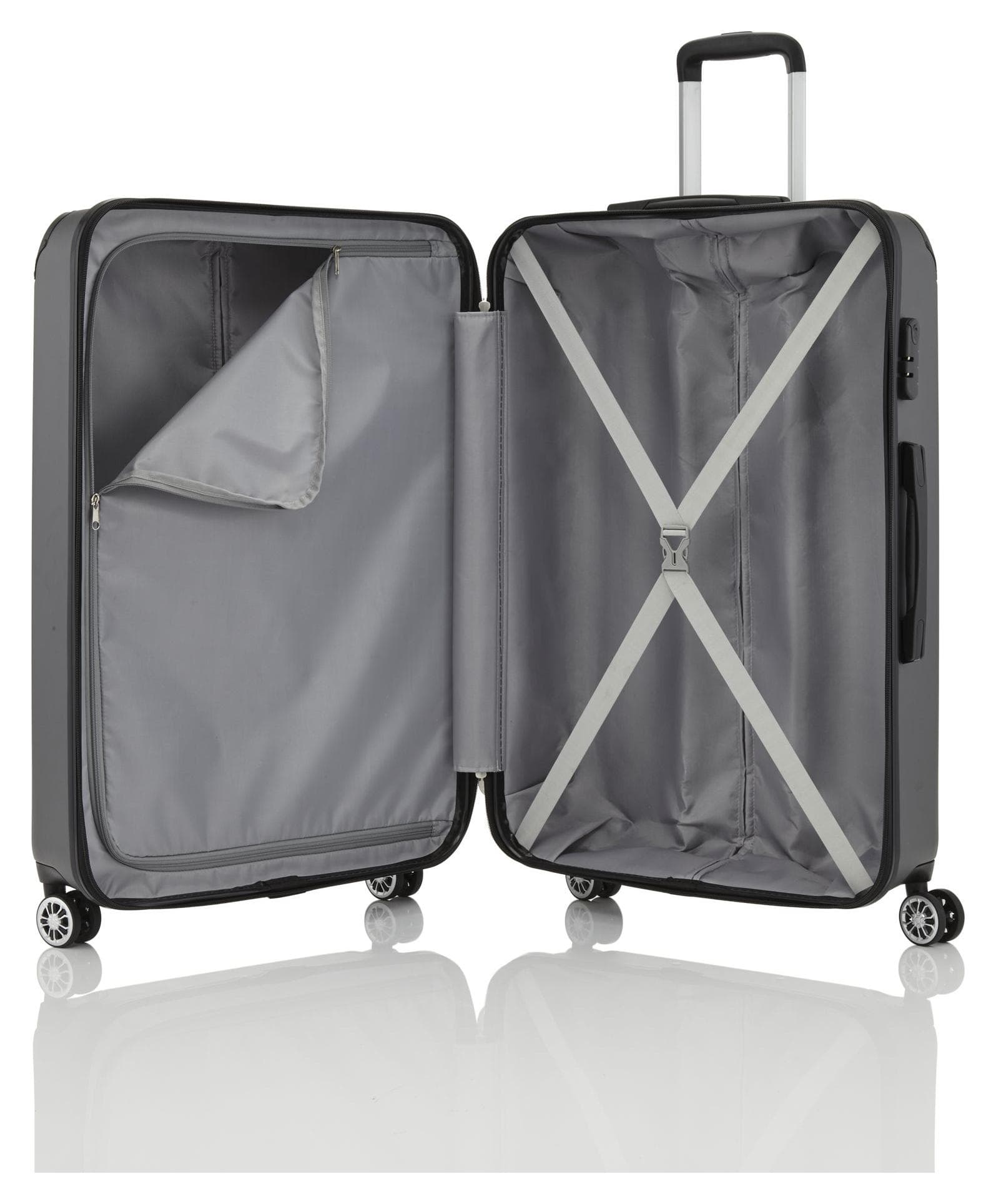 Střední skořepinový kufr Travelite City 4w M Anthracite 3