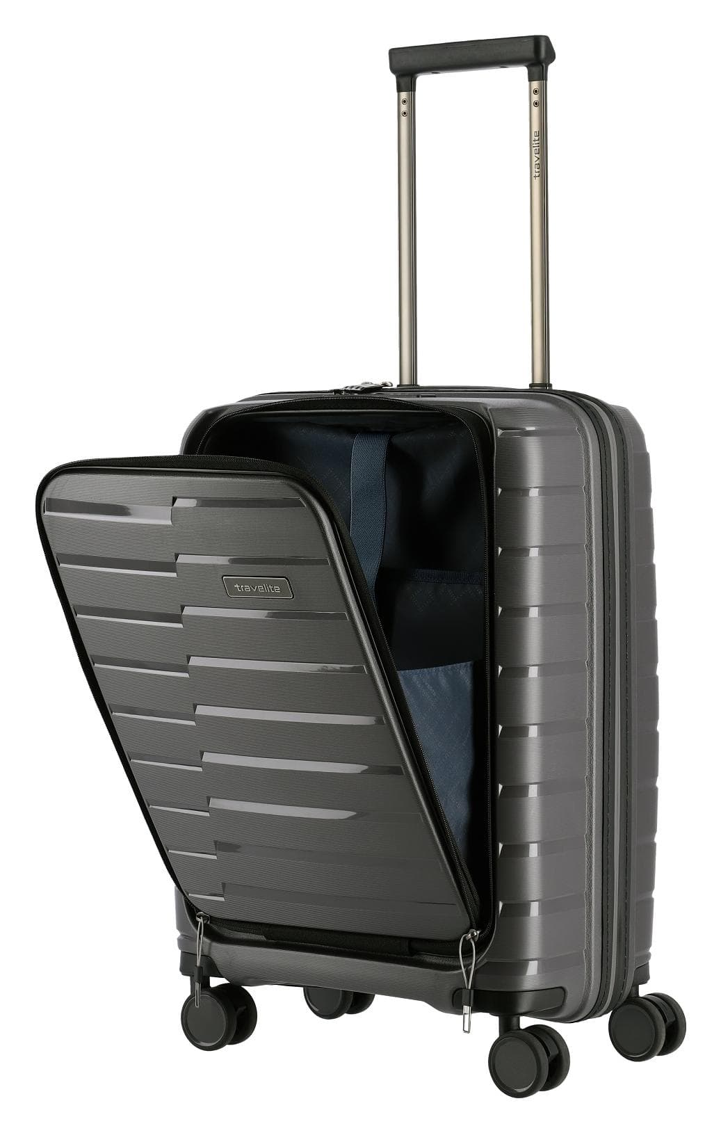 Palubní kufr na notebook Travelite Air Base 4w S Front pocket Anthracite 6