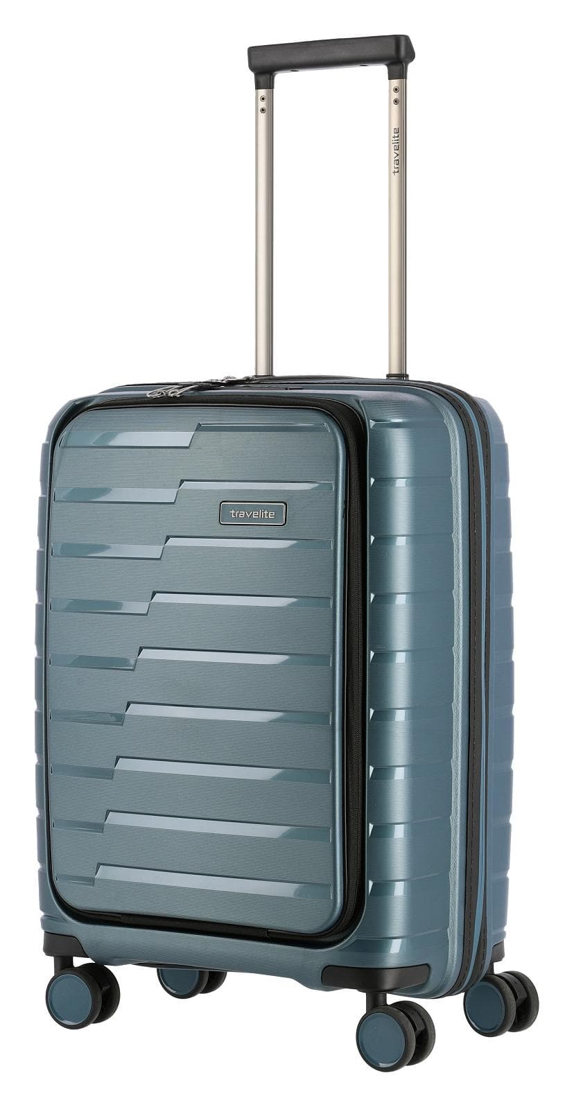 Palubní kufr na notebook Travelite Air Base 4w S Front pocket Ice blue 2