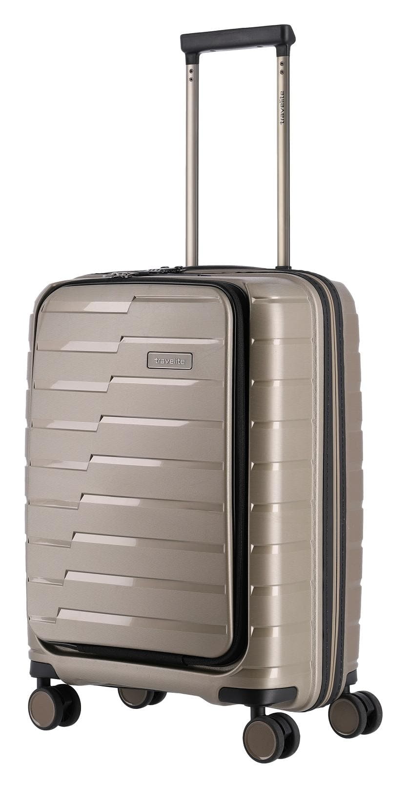 Palubní kufr na notebook Travelite Air Base 4w S Front pocket Champagne 2
