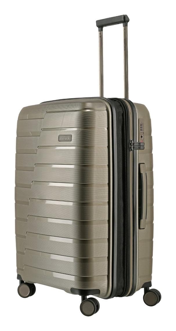 Střední skořepinový kufr na kolečkách Travelite Air Base M Champagne metallic 6