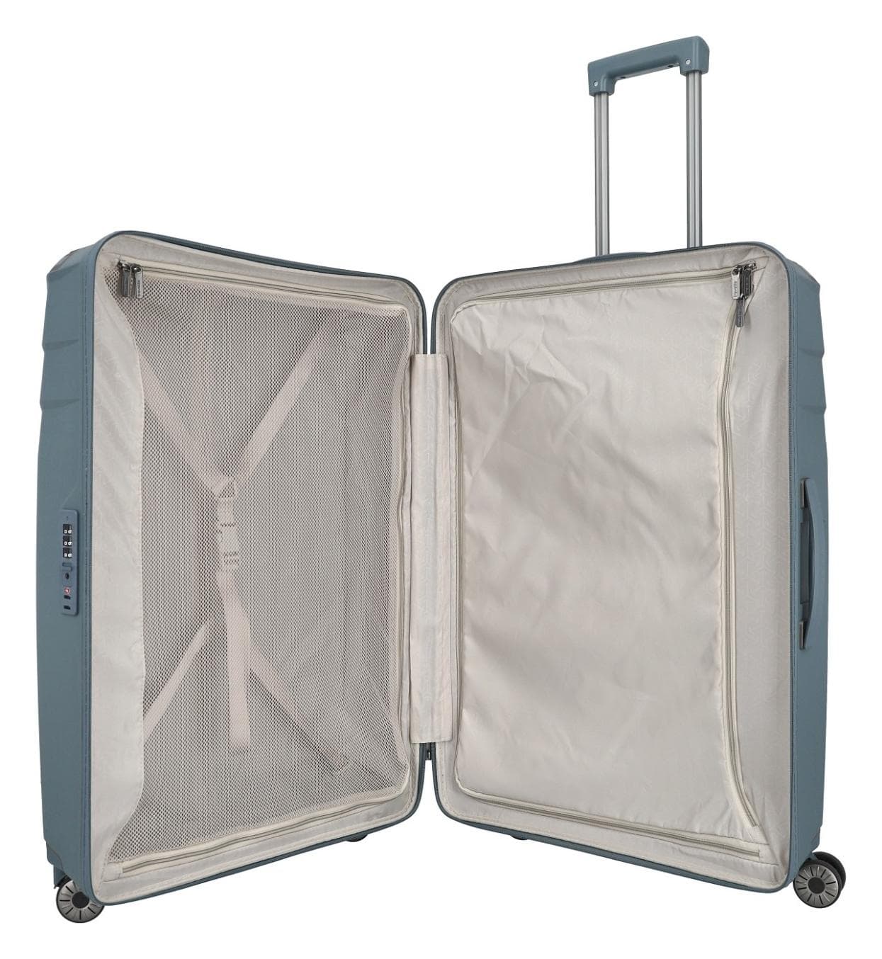 Velký skořepinový kufr na kolečkách Travelite Elvaa 4w L Blue/grey 6