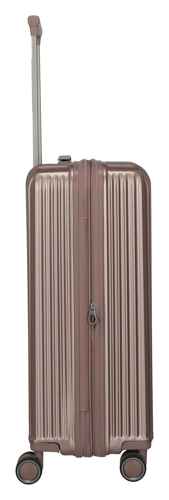 Střední skořepinový kufr na kolečkách Travelite Paros 4w M Cappuccino 5