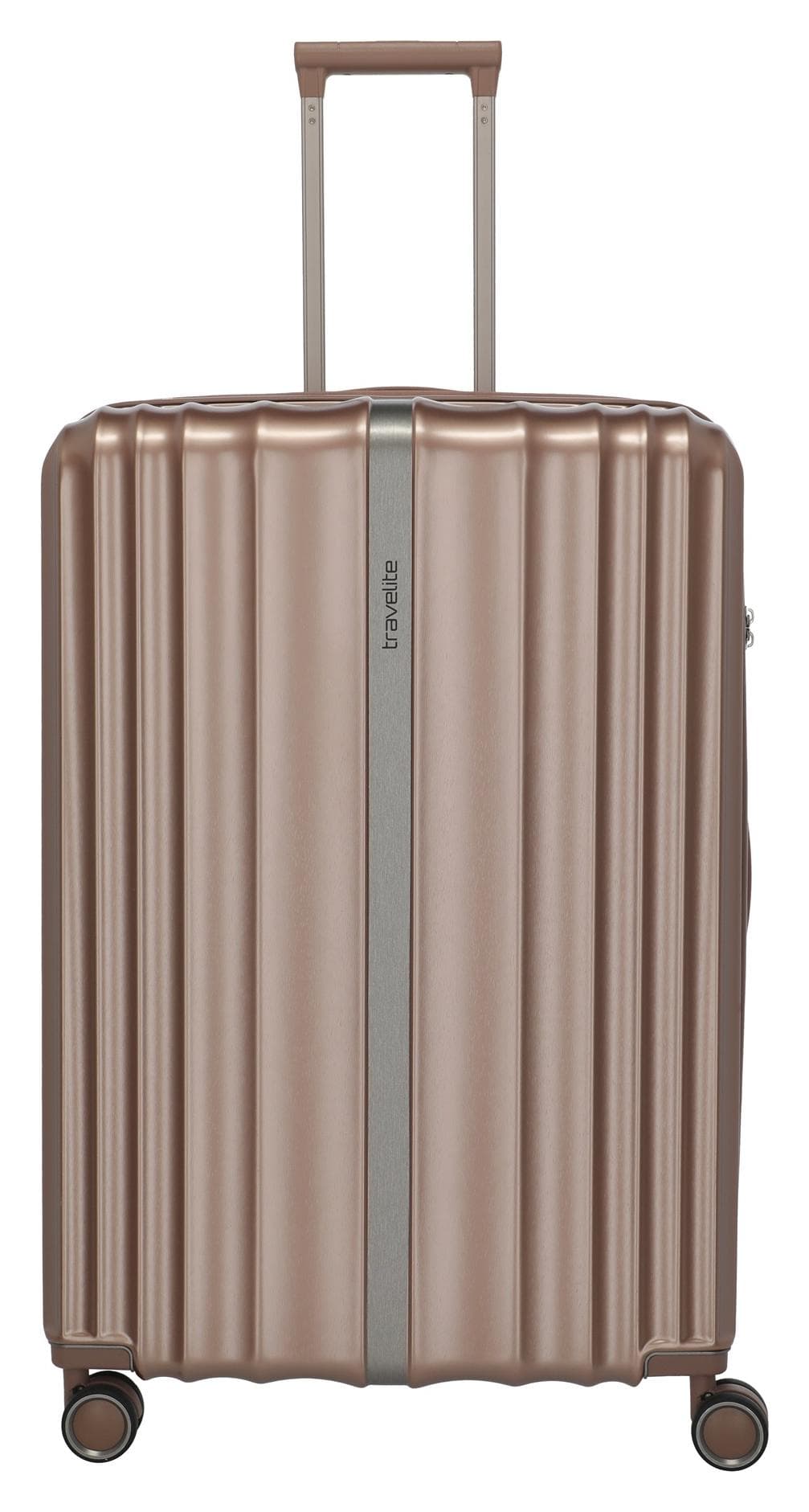 Velký skořepinový kufr na kolečkách Travelite Paros 4w L Cappuccino