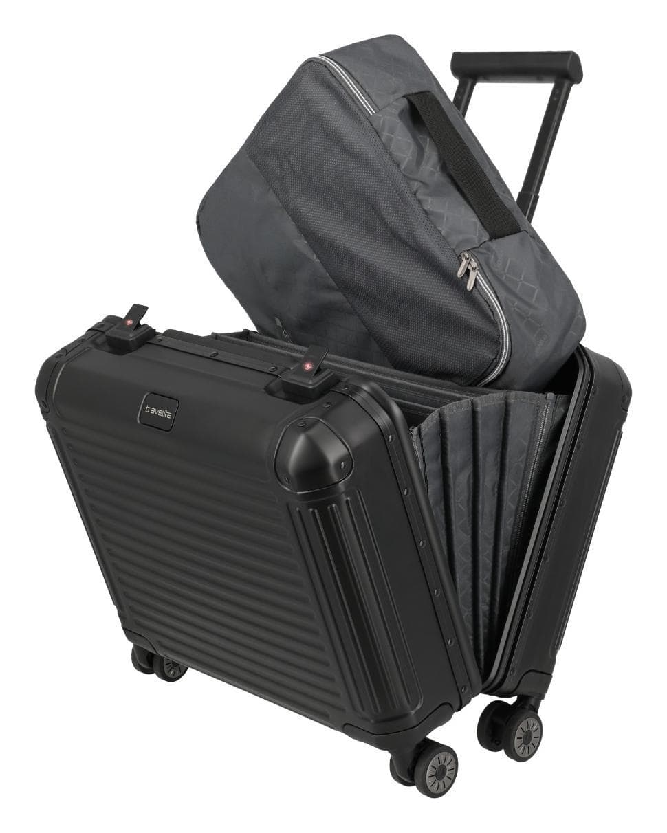 Palubní kufr na notebook Travelite Next Business wheeler 4w Black 5