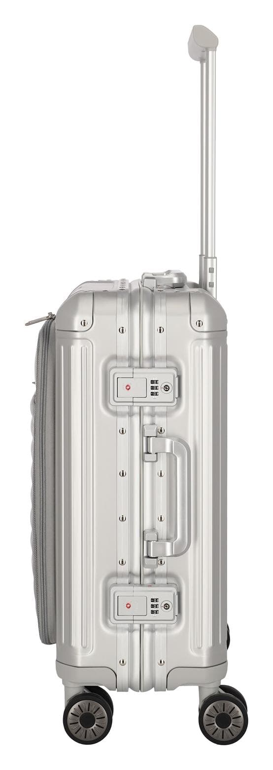 Hliníkový kufr Travelite Next 2.0 S Front pocket Silver 3