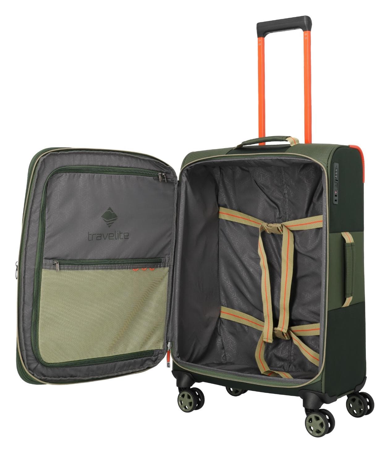Střední textilní kufr Travelite Color Craze M Olive 2