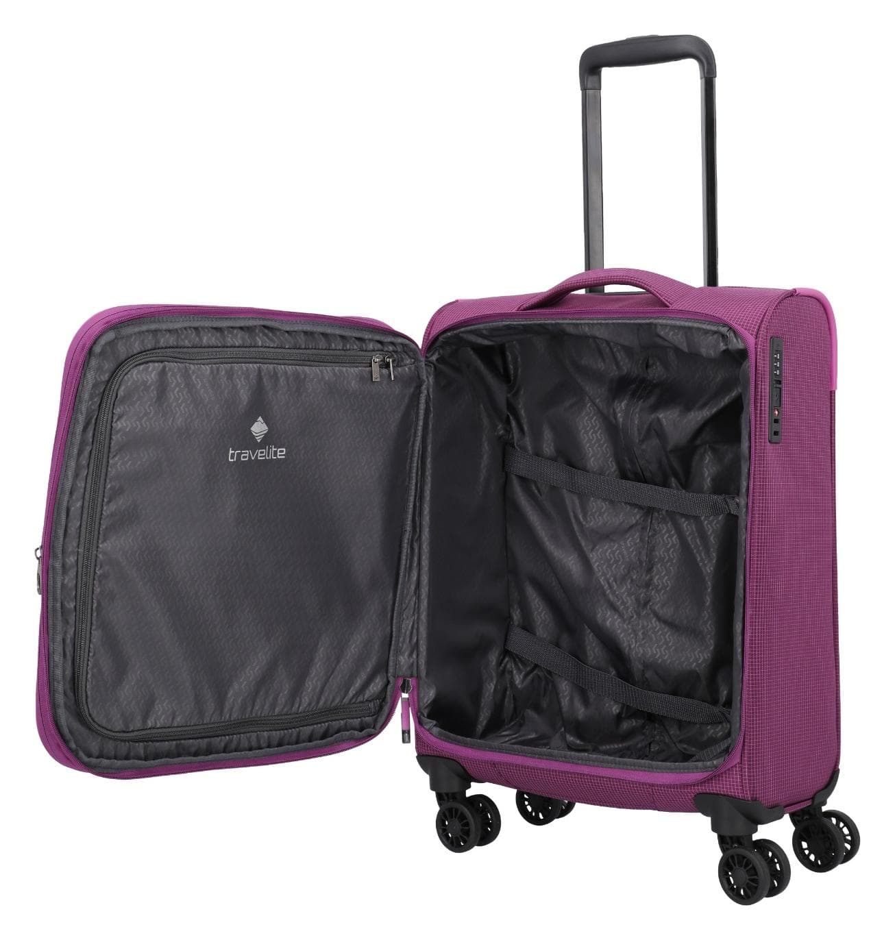 Textilní palubní kufr Travelite Corsiica S Pink 6