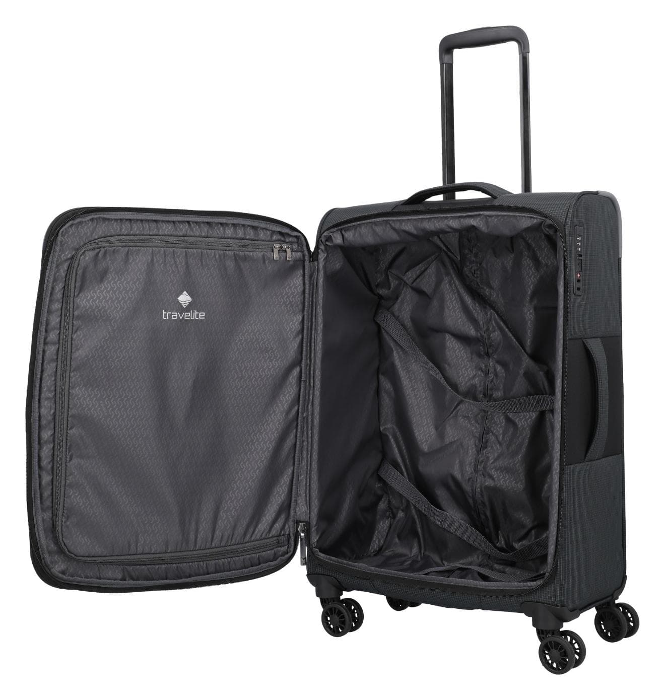 Střední textilní kufr Travelite Corsiica M Black 6
