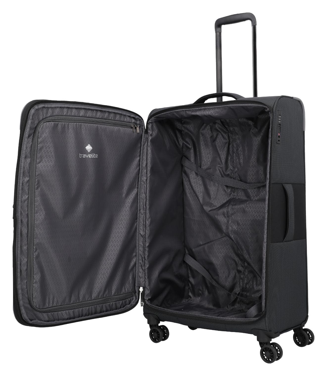 Velký textilní kufr na kolečkách Travelite Corsiica L Black 6