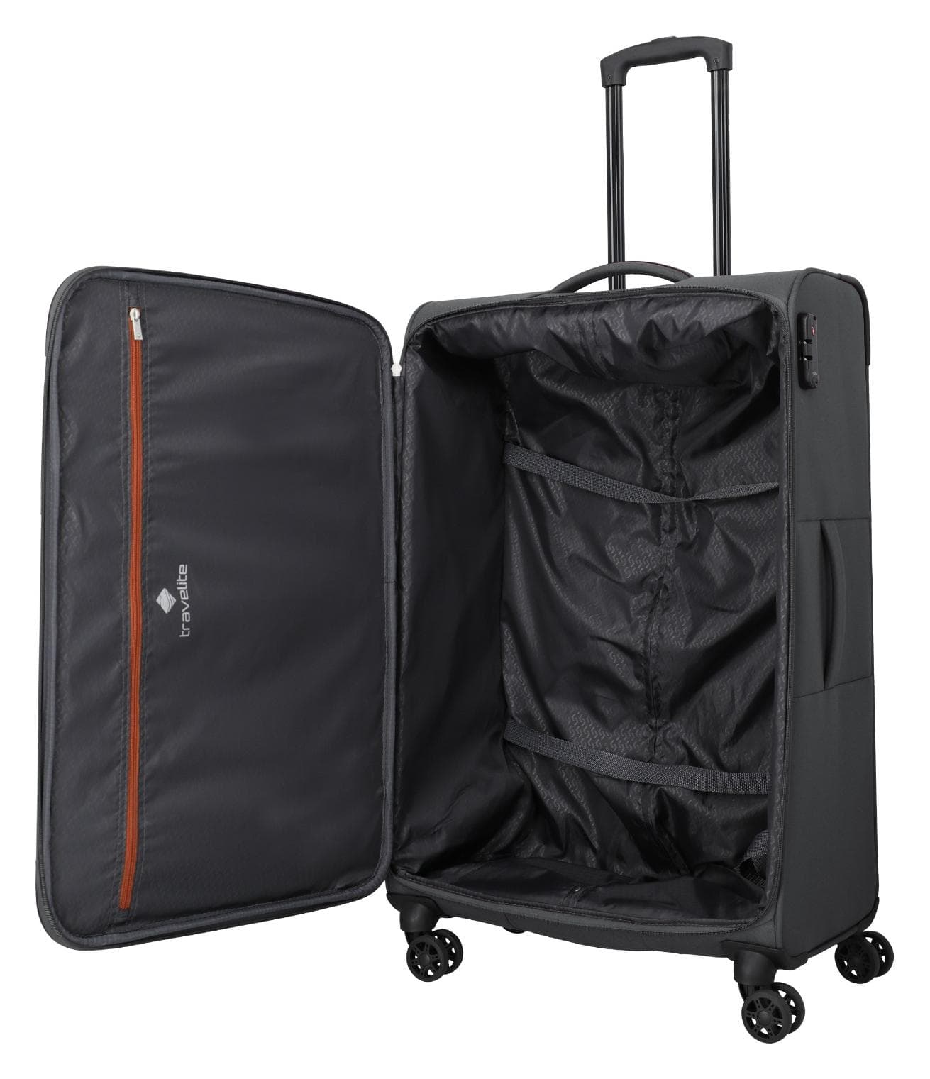 Velký textilní kufr na kolečkách Travelite Priego L Anthracite 6