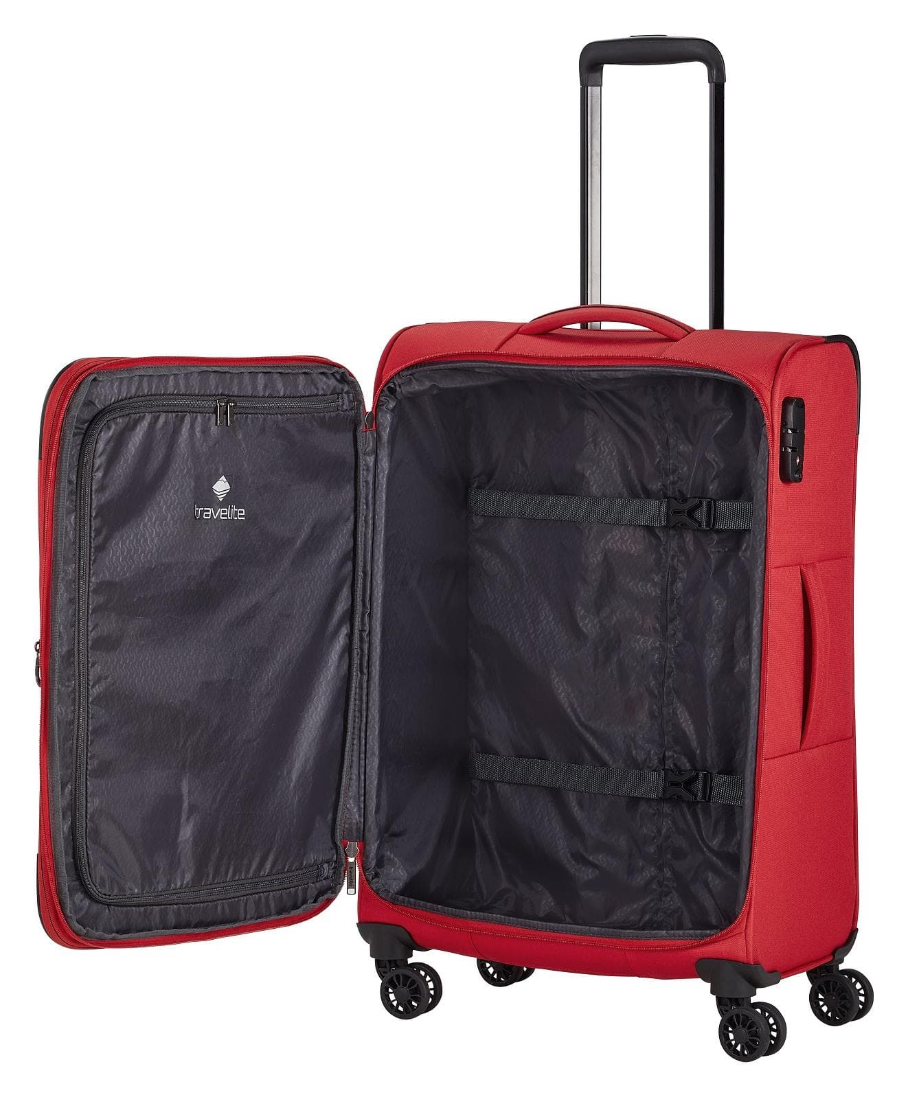 Střední textilní kufr Travelite Chios M Red 6