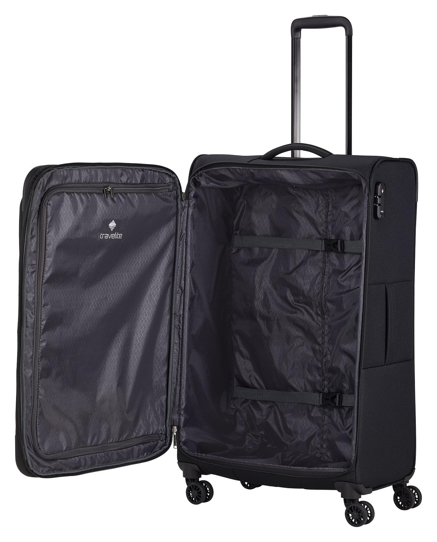 Velký textilní kufr na kolečkách Travelite Chios L Black 6