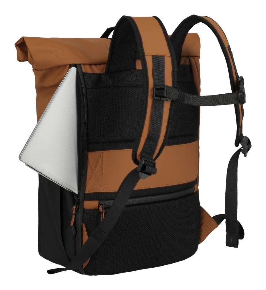 Rolovací batoh Travelite Briize Backpack M Roll-Up Curry 4