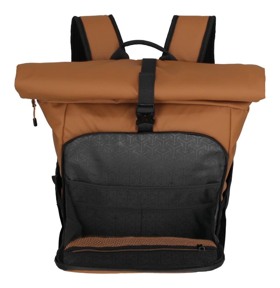 Rolovací batoh Travelite Briize Backpack M Roll-Up Curry 5