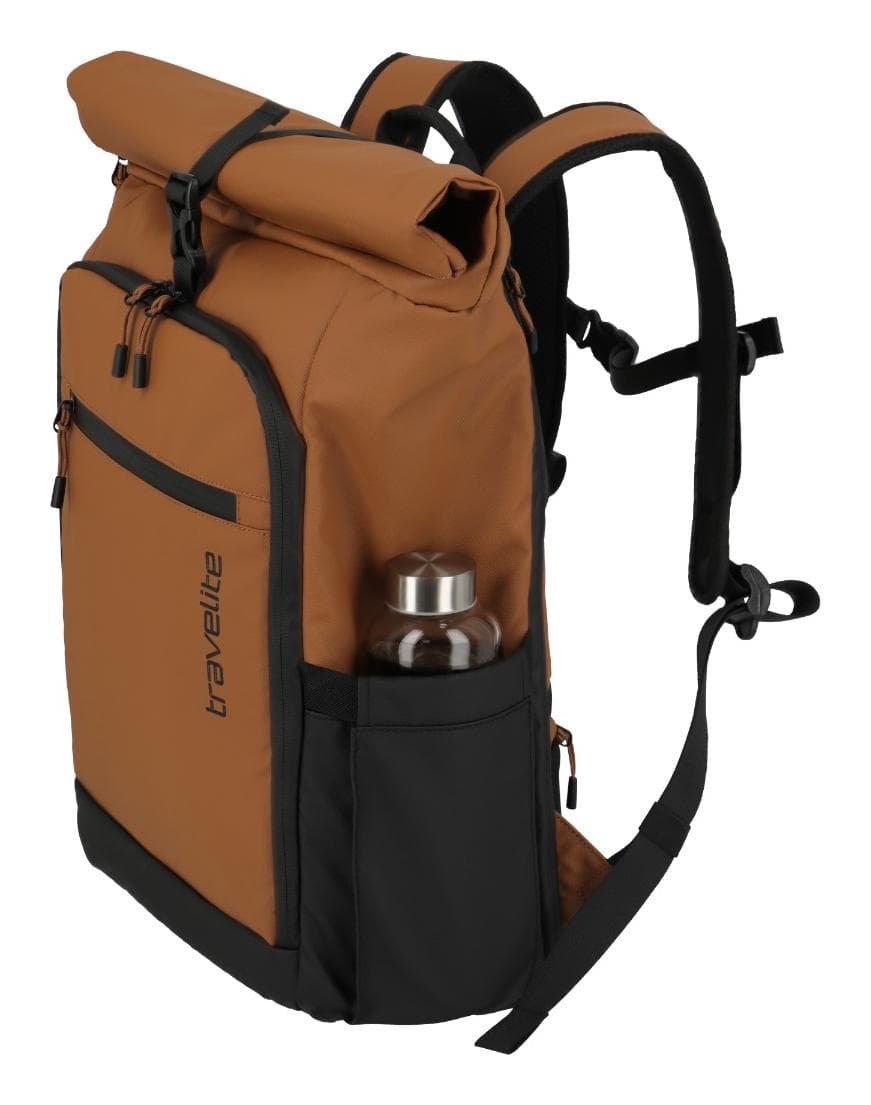 Rolovací batoh Travelite Briize Backpack M Roll-Up Curry 3