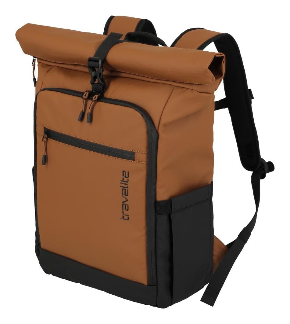 Rolovací batoh Travelite Briize Backpack M Roll-Up Curry 2