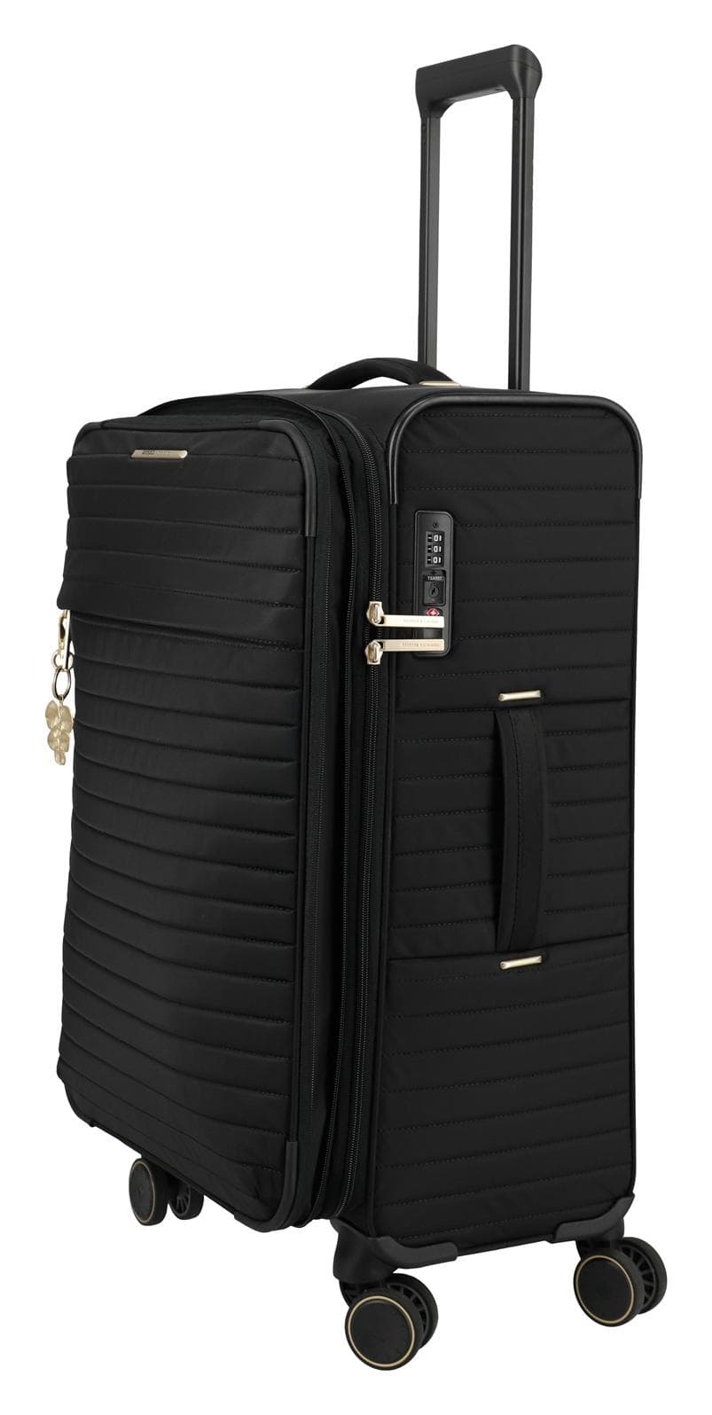 Střední textilní kufr na kolečkách Travelite BARBARA Stepp M Black 3