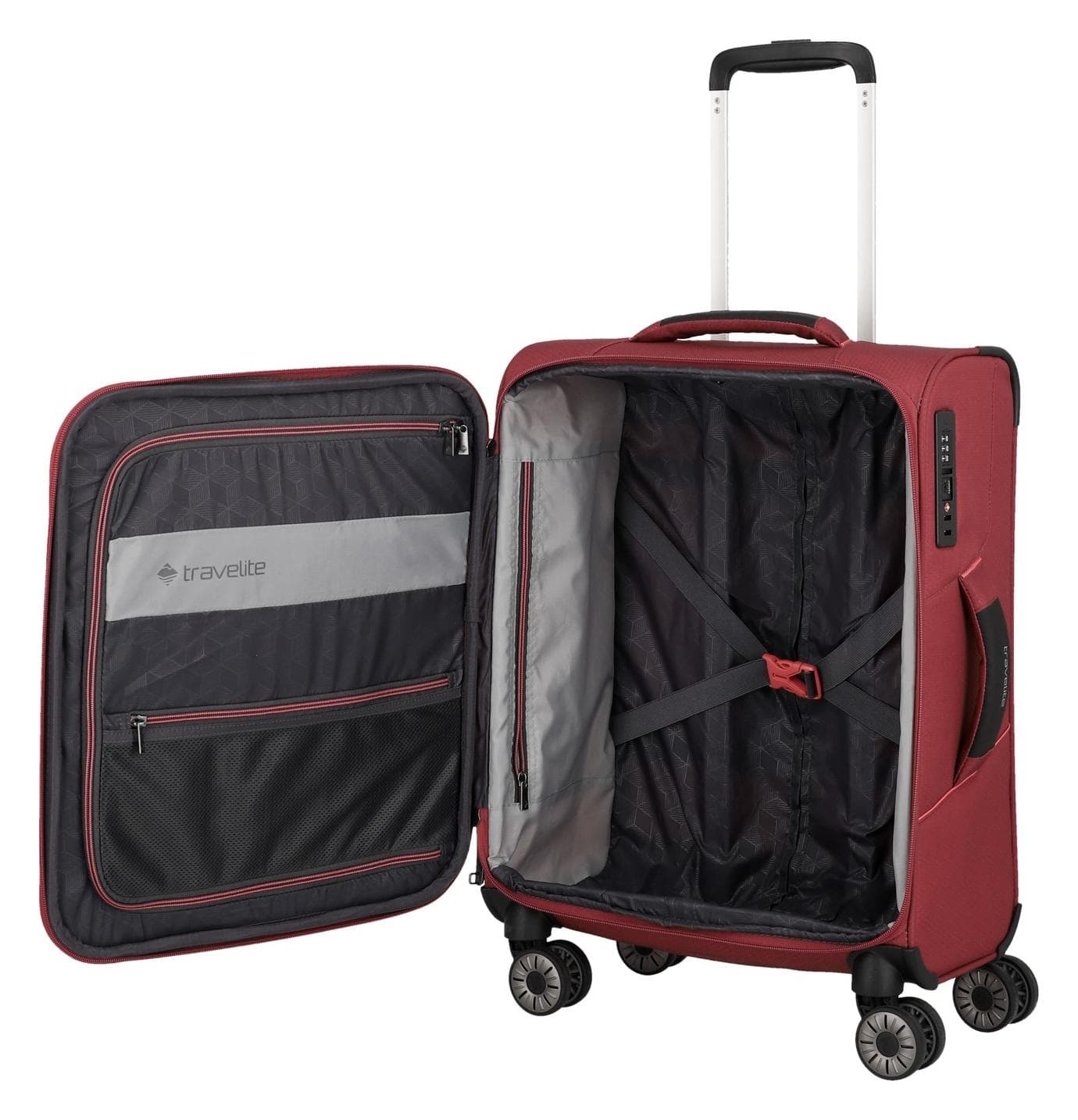 Kufr do letadla 55x40x20 Travelite Skaii 4w S Red 6