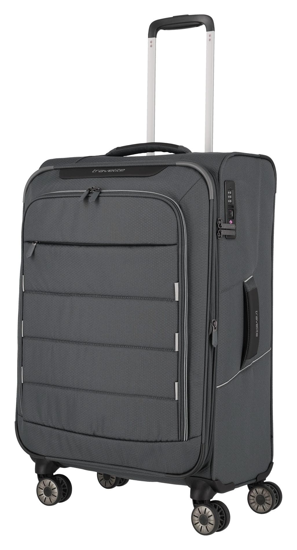 Střední cestovní kufr na kolečkách Travelite Skaii 4w M Anthracite