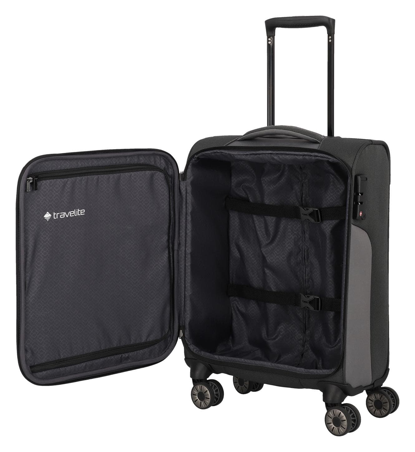 Kufr do letadla 55x40x20 Travelite Viia 4w S Anthracite 6