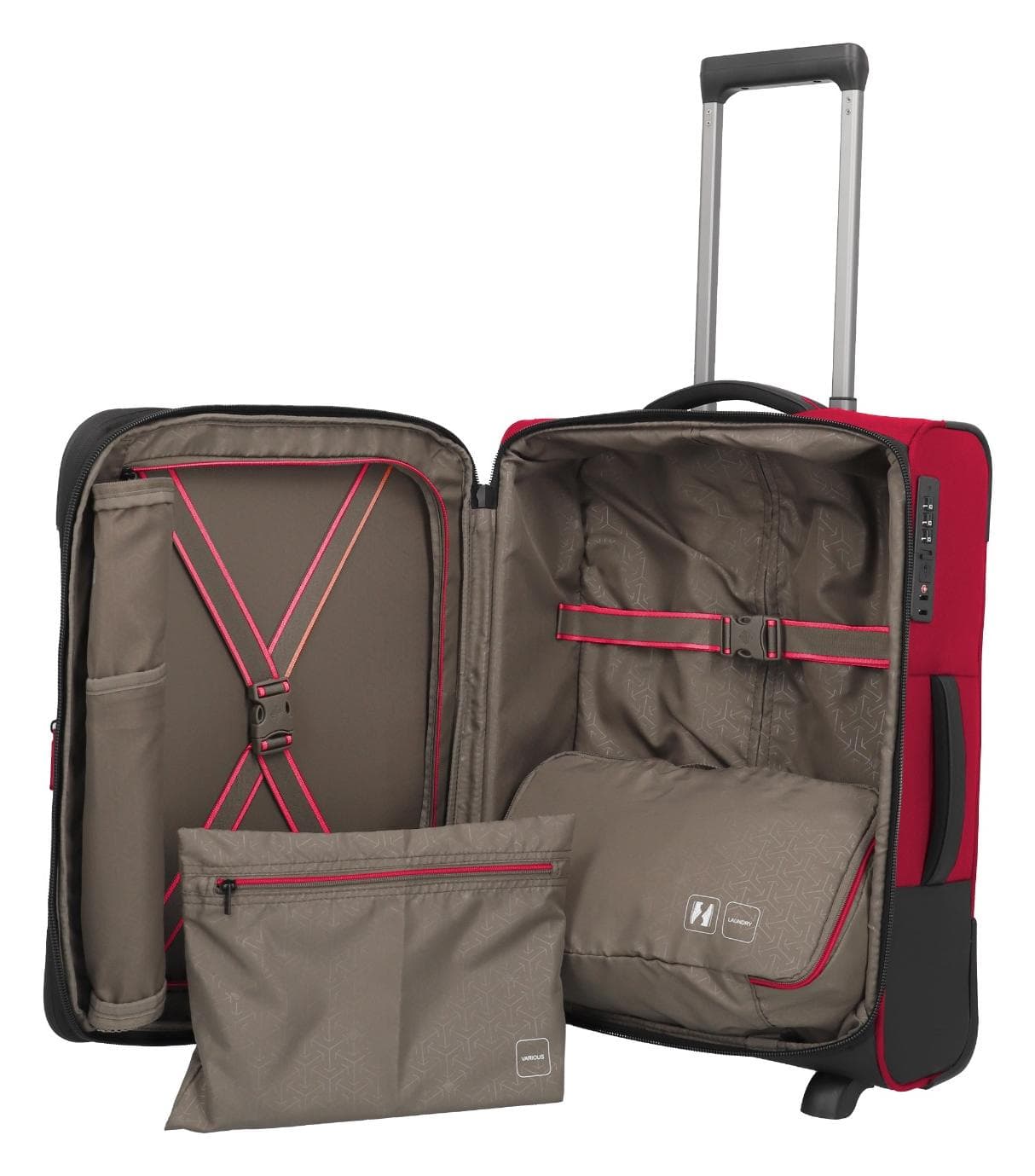 Kufr do letadla 55x40x20 Travelite Crosslite 5.0 2w S exp. Red 3