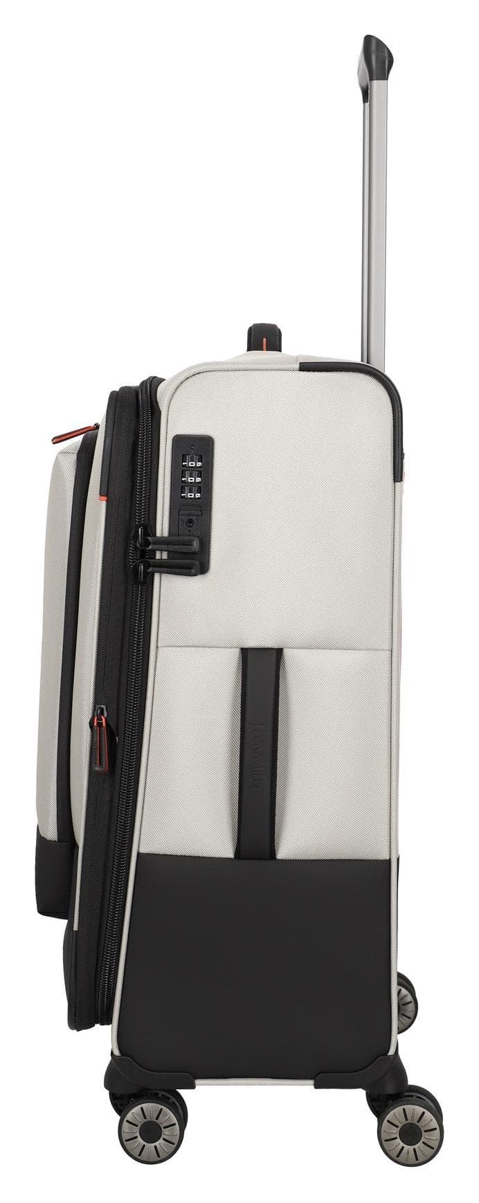 Střední textilní kufr na kolečkách Travelite Crosslite 5.0 M White Sand 3