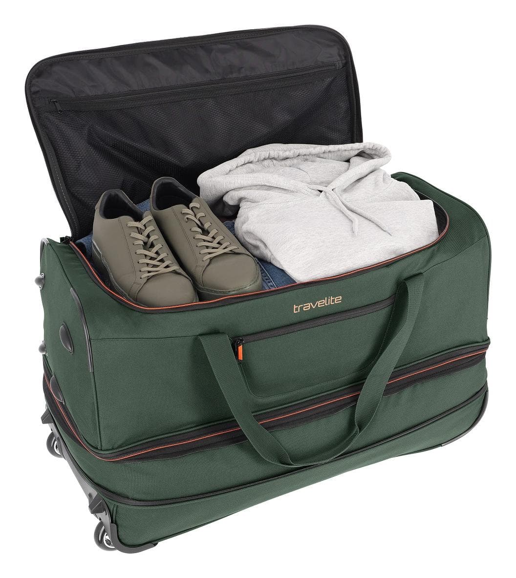 Cestovní taška na kolečkách Travelite Basics Wheeled duffle L Dark green 5