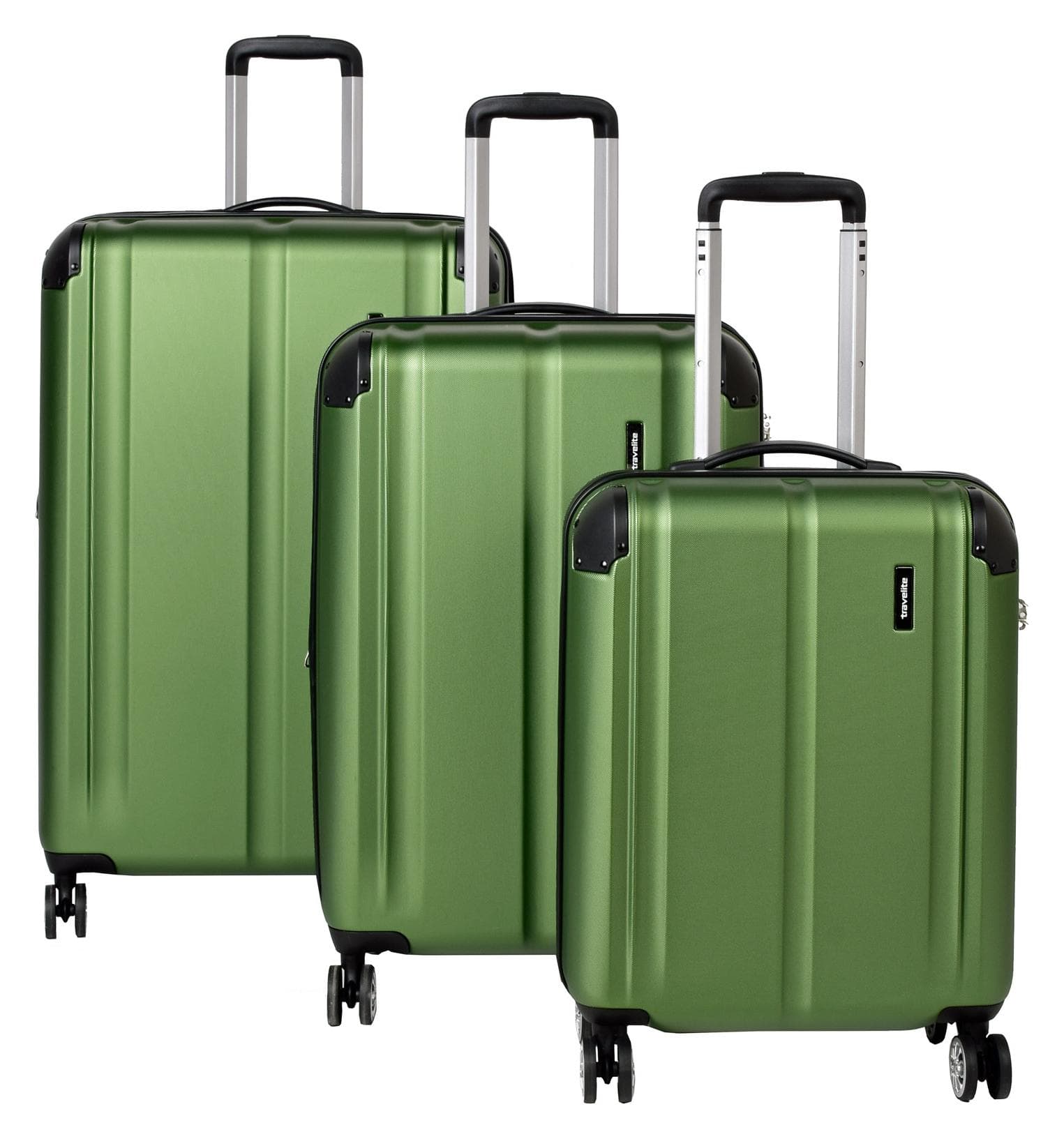 Sada cestovních kufrů Travelite City 4w S,M,L Green