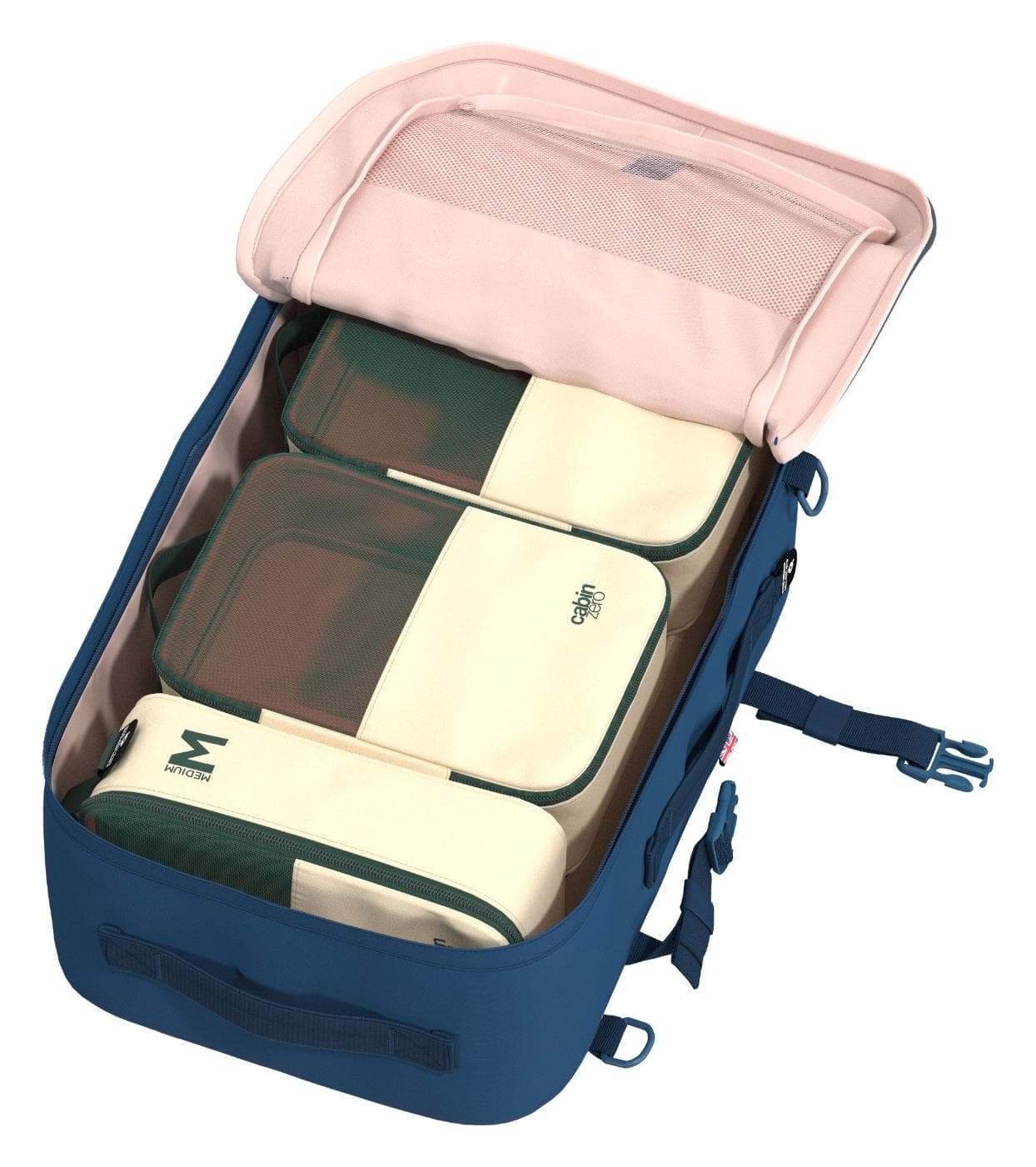 Batoh do letadla 55x40x20 CabinZero Classic Pro 32L Jodphur Blue 5