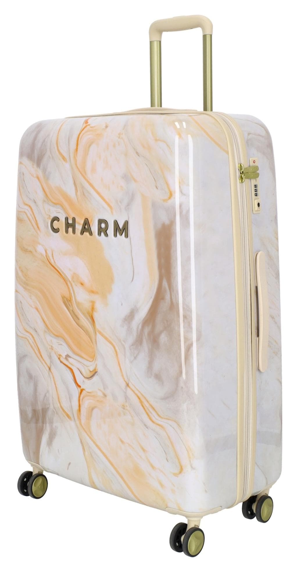 Velký skořepinový kufr Charm London 23169 L Cream 2
