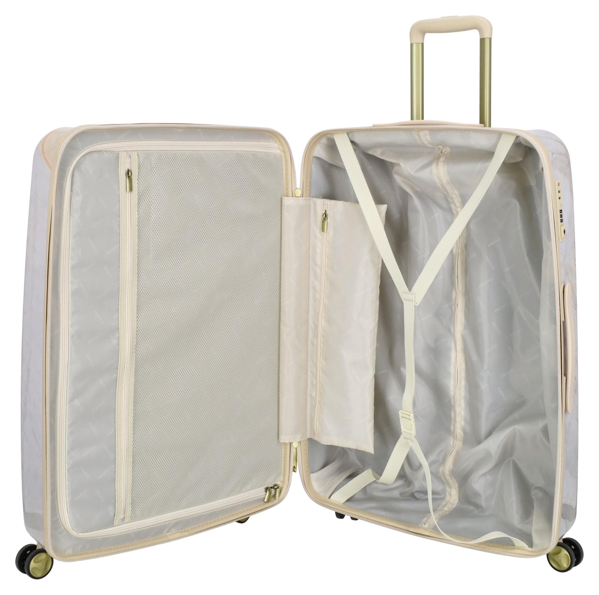 Velký skořepinový kufr Charm London 23169 L Cream 4