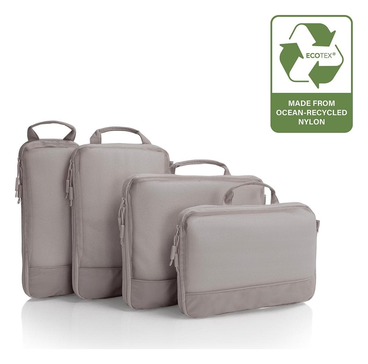 Cestovní organizéry Heys Ecotex Compression Packing Cube 4 Pc Set Atmosphere