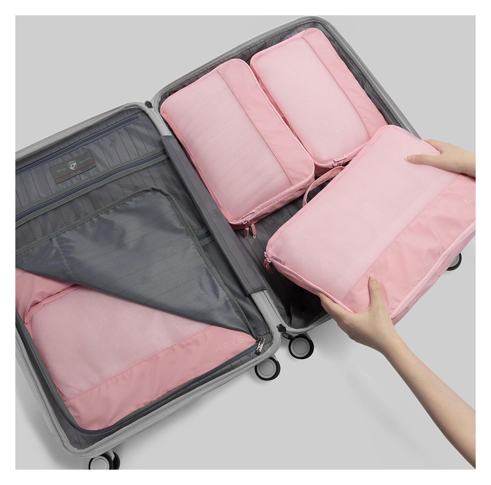 Cestovní organizéry Heys Ecotex Packing Cube 5 Pc Set Pink Sand 3