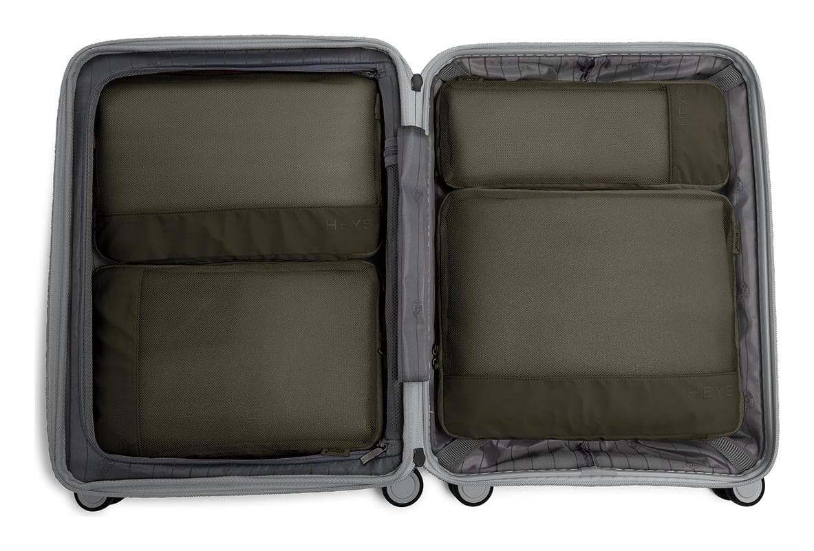 Cestovní organizéry Heys Ecotex Compression Packing Cube 4 Pc Set Green Moss 3