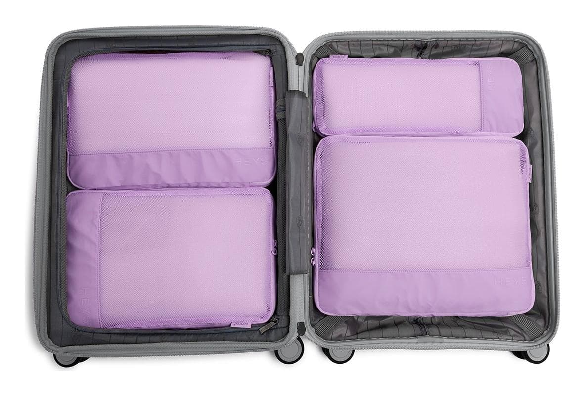 Cestovní organizéry Heys Ecotex Compression Packing Cube 4 Pc Set Lilac Blossom 3