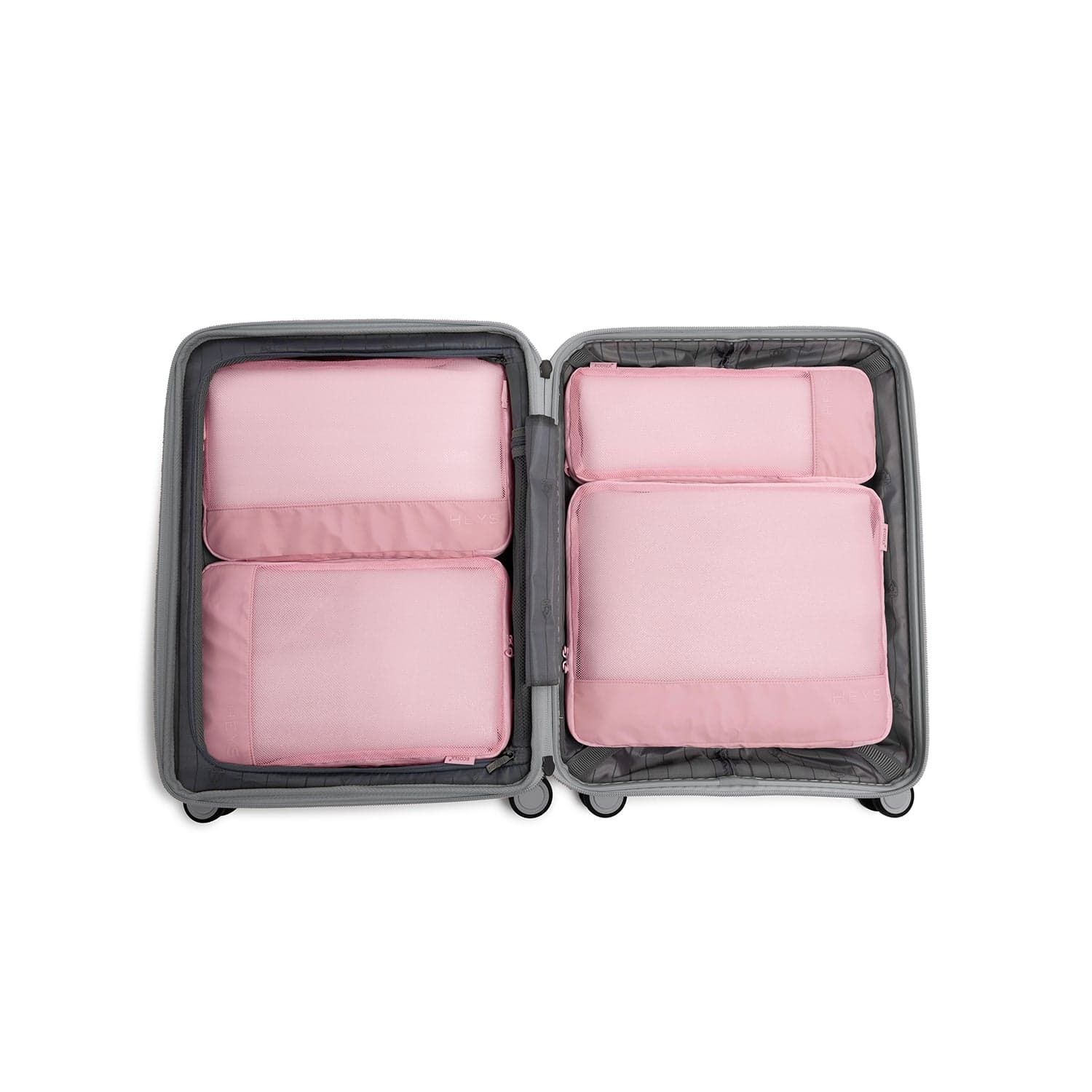 Cestovní organizéry Heys Ecotex Compression Packing Cube 4 Pc Set Pink Sand 3