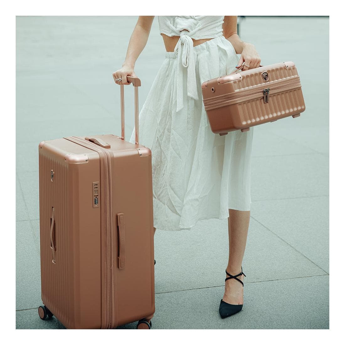Velký cestovní kufr na kolečkách Heys Luxe L Trunk Rose Gold 5