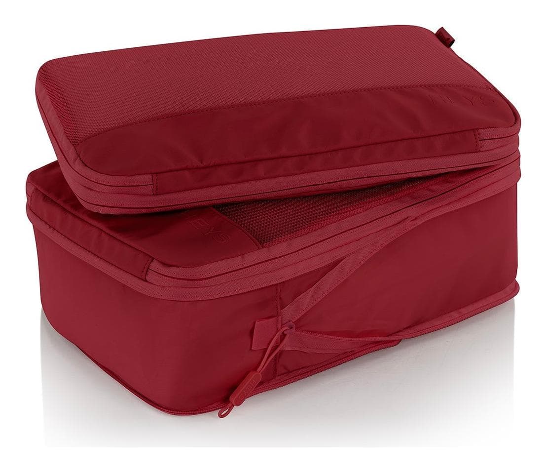 Cestovní organizéry Heys Ecotex Compression Packing Cube 4 Pc Set Red Maple 6